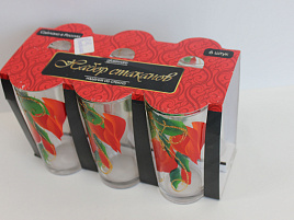 Набор стаканов 6шт 1256 Рисовка