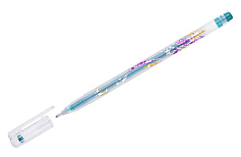 Ручка гел. Crown MTJ-500GLS(D) "Glitter Metal Jell" синяя с блестками, 1,0мм