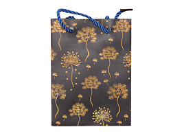 Упаковочная сумочка 12*16 Одуванчики золото люкс