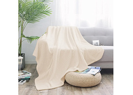 Плед-покрывало 150*200 Silvano Жакард молочный 150/014/0037