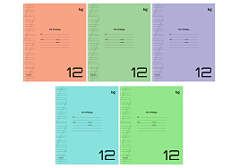 Тетрадь 12л. кос. линия  Т5ск12_пл 57702 "UniTone. MIX", пластиковая обложка