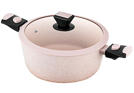 Кастрюля литой алюм. 4л 130051/8604 Бежевый мрамор