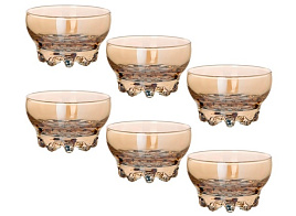 Набор салатников стекло 6пр 258/05/6201 Золотистый мёд 10см