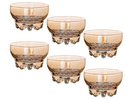 Набор салатников стекло 6пр 258/05/6201 Золотистый мёд 10см