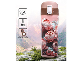 Термокружка 0,35л 9912154/1540 Цветы