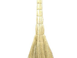Веник вязаный 4-х лучевой Люкс средний в обмотке