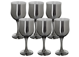 Набор бокалов для вина 6шт GR163/06/5693 Сияющий графит 240мл