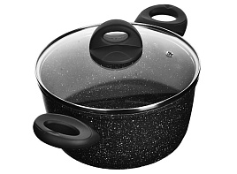 Кастрюля литой алюминий 2,2л 25078 мрам/крош с/кр