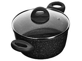Кастрюля литой алюминий 2,2л 25078 мрам/крош с/кр