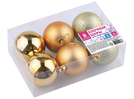 Набор шаров 8см 590875  золото 6шт