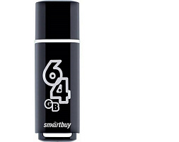 Флеш-драйв Smart Buy 64Gb SB64GBGS-K Glossy series Black черный