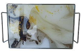 Поднос стеклянный прямоугольный 127-0621 31,6*21,3см