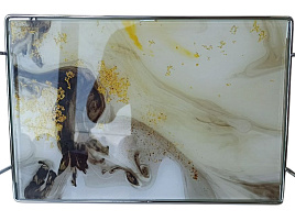 Поднос стеклянный прямоугольный 127-0621 31,6*21,3см