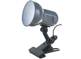 Лампа настольная офисная H-035 Camelion серебро, прищепка 2874