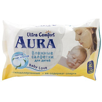 Влажные салфетки Детские 60шт. Aura Ultra Comfort 5152