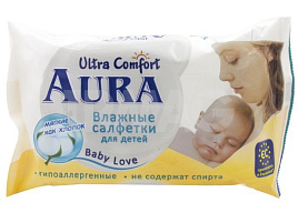 Влажные салфетки Детские 60шт. Aura Ultra Comfort 5152