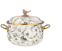 Кастрюля эмаль 2,8л 950-522 Agness Яблоневый сад+Скидка