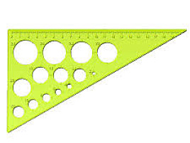 Треугольник 30гр. 19см ТК11/110 с окружностями