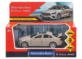 Машина металлическая ECLASS-12-GD MERCEDES-BENZ e-class amg 12см, дв,баг,ин,золотистый, кор.