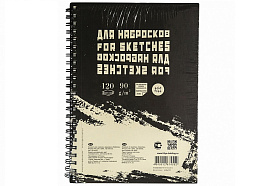 Скетчбук Лилия Холдинг БЛ-6839 50л., 120*170мм "Sketches", на гребне, слоновая кость, 90г/м2
