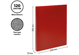 Папка 4 кольца СТАММ ММ-32183 А4, 25мм, 500мкм, пластик, красная