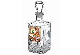 Графин 500мл 03001-00777/0621 Бриллиант "Самогонъ" с печатью