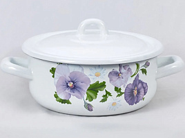 Кастрюля эмаль 1,45л С-16072/4 Анютины глазки