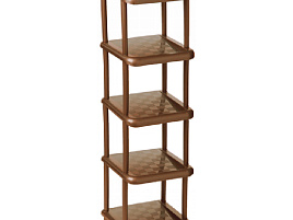 Этажерка для обуви 5 секции малая М2708 коричневая