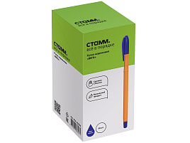 Ручка Стамм РШ-30396 "Вега" синяя, 1,0мм, оранжевый корпус