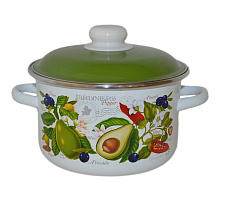 Кастрюля эмаль 3л 6RD181M Авокадо белоснежная