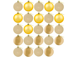 Набор шаров 6см FG230413158F золото 24шт