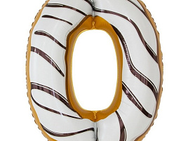 Шар надувной Цифра 0 сладкий пончик 359-0303 81см