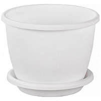 Кашпо цветочное 3л Афина М6541 белый с/п
