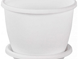 Кашпо цветочное 3л Афина М6541 белый с/п