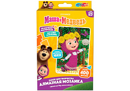 Алмазная мозаика 10*15 AM10X15-127196 Маша и Медведь