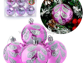 Шар 6см S0162 в ассорт. с рисунком 1шт