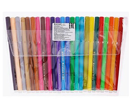 Фломастеры 24цв. Centropen 7550/24/2402 "Rainbow Kids", трехгранные, смываемые, ПВХ