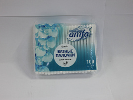 Ватные палочки Amfa 100шт полиэт.2518
