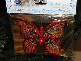 Украшение новогоднее Е92180 Бабочка 17*12см