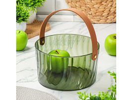 Ваза для фруктов пластик Y4-8623 зеленая