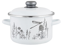 Кастрюля эмаль 3л 1RD181M Флора-2