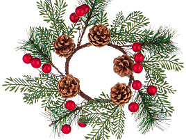 Венок новогодний 22см 227-553
