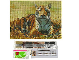 Алмазная мозаика 30*40 AM30X40-MULTI47 Тигр на подрамнике
