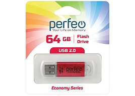 Флеш-драйв Perfeo USB 64Gb E01 красный