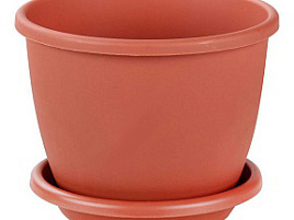 Кашпо цветочное 2,2л Афина М6522 коричневое с/п