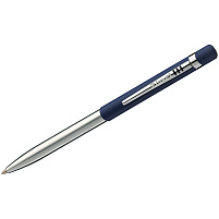Ручка Luxor 2036 "Gemini" синяя, 1,0мм, корпус синий/хром, кнопочный механизм