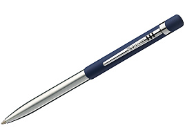 Ручка Luxor 2036 "Gemini" синяя, 1,0мм, корпус синий/хром, кнопочный механизм