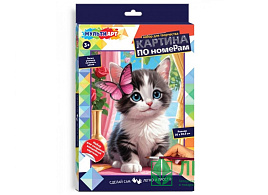 Картина для раскрашивания CANV28X20-122306 Котенок, по номерам