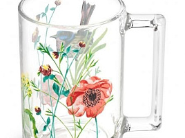 Кружка стекло 320мл P9841 ФИТНЕС ЛАНДЕ