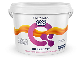 Краска в-д фасадная 2,4кг Formula Q8 по кирпичу белая 7162